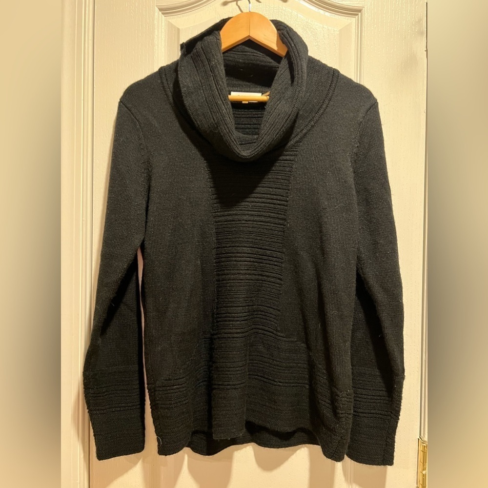 Calvin Klein wool blend black Cowl neck sweater, size medium.